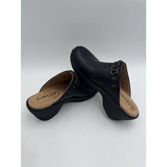 Halsa CHLOE Women's NEW Dress Slip On Shoe Black Leather US Size 6 Medium - Picture 8 of 11